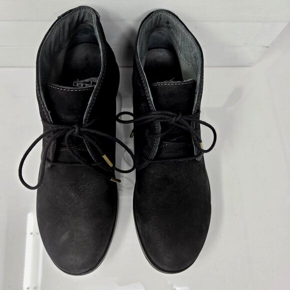 Dansko Boots Womens Black Leather Nubuck 38 US 7.5 - 8 Joy Ankle Booties Shoes - Picture 4 of 9